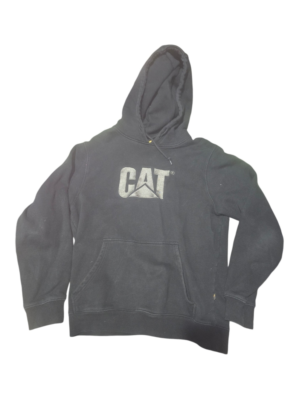 Caterpillar Black Hooded Pullover with CAT Logo